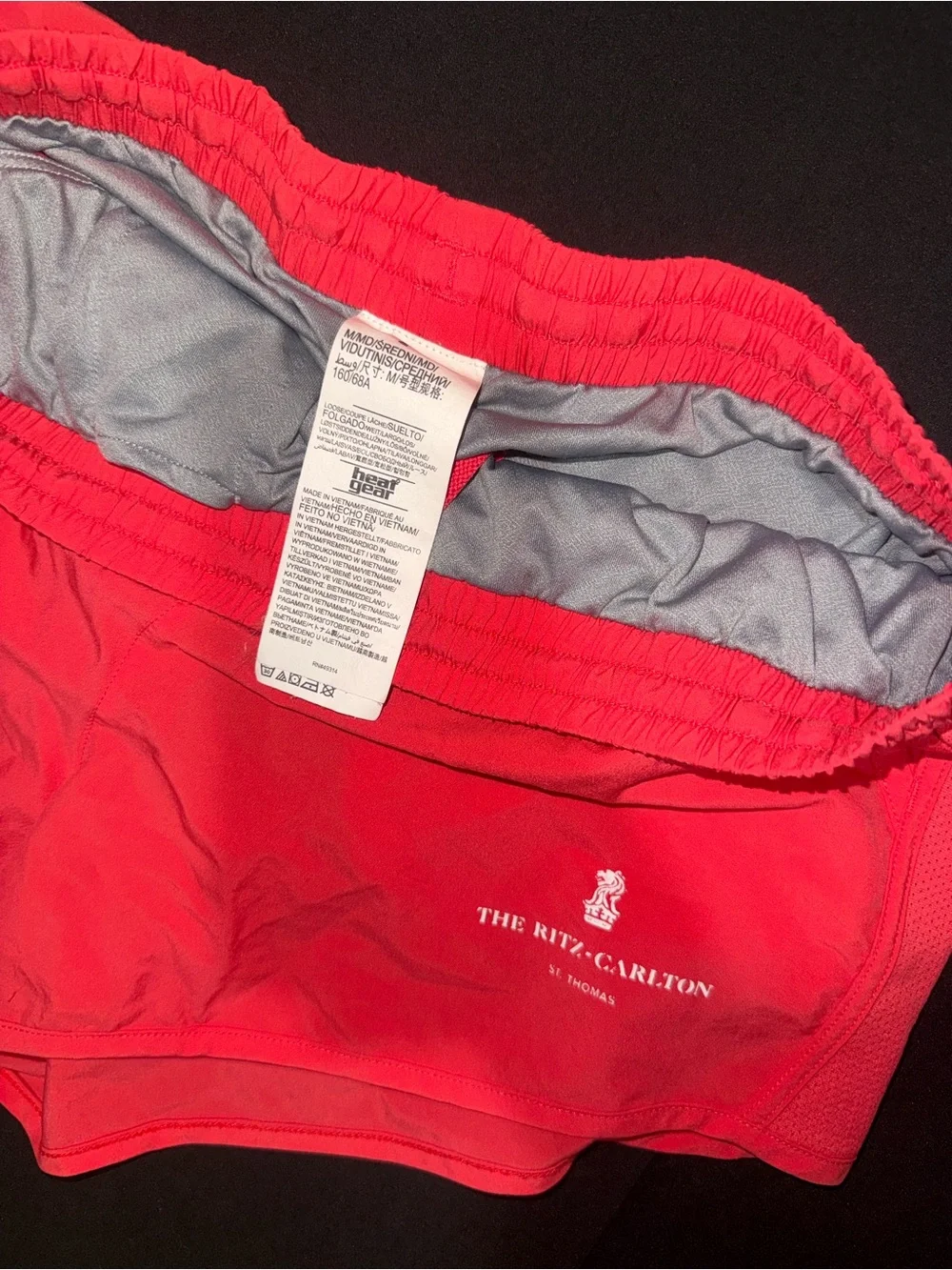 Under Armor “The Ritz”Red Athletic Shorts with The Ritz-Carlton Logo